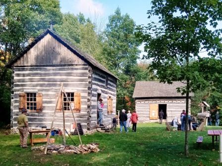 Cooking Outside Log Cabin